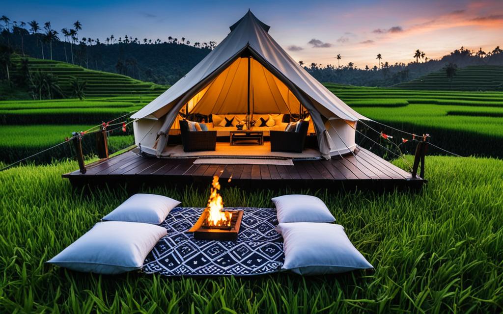 Private glamping experience in Tegallalang with sunrise picnic and stargazing